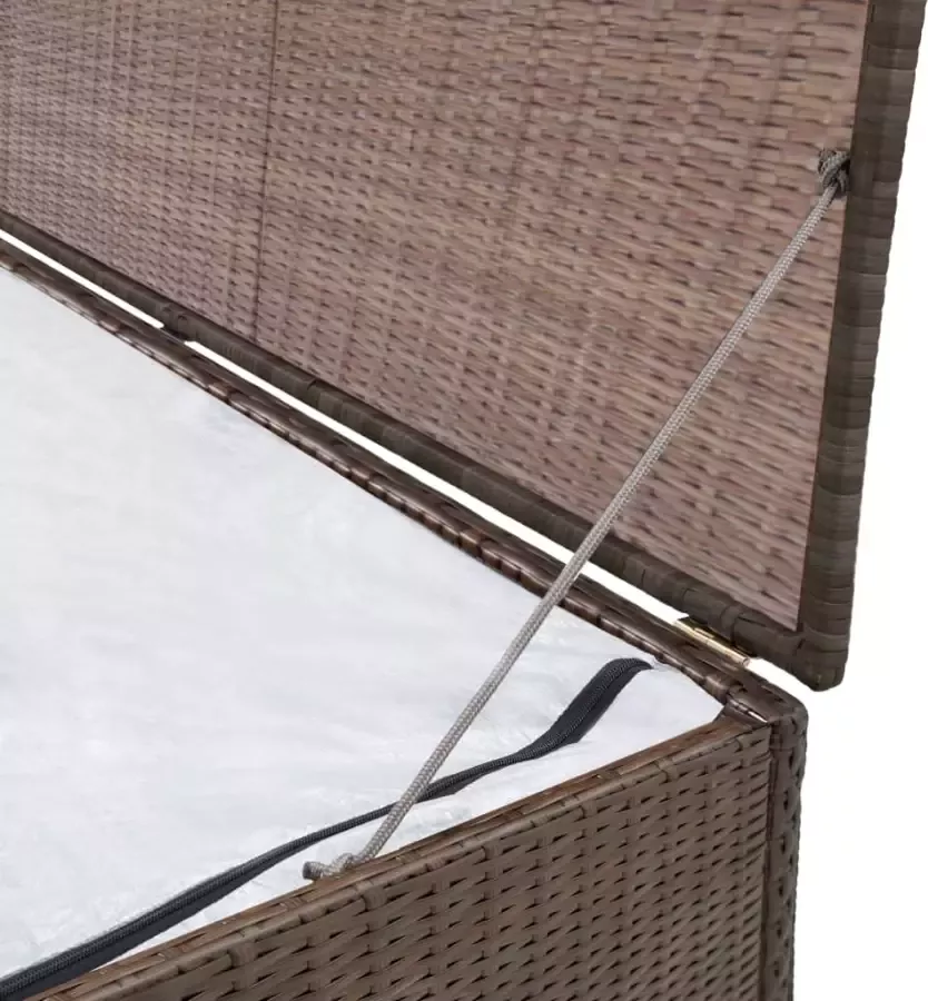 VIDAXL Tuinbox 120x50x60 cm poly rattan bruin