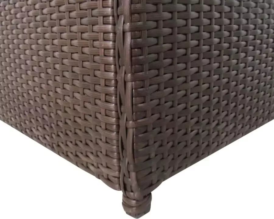 VIDAXL Tuinbox 120x50x60 cm poly rattan bruin - Foto 2