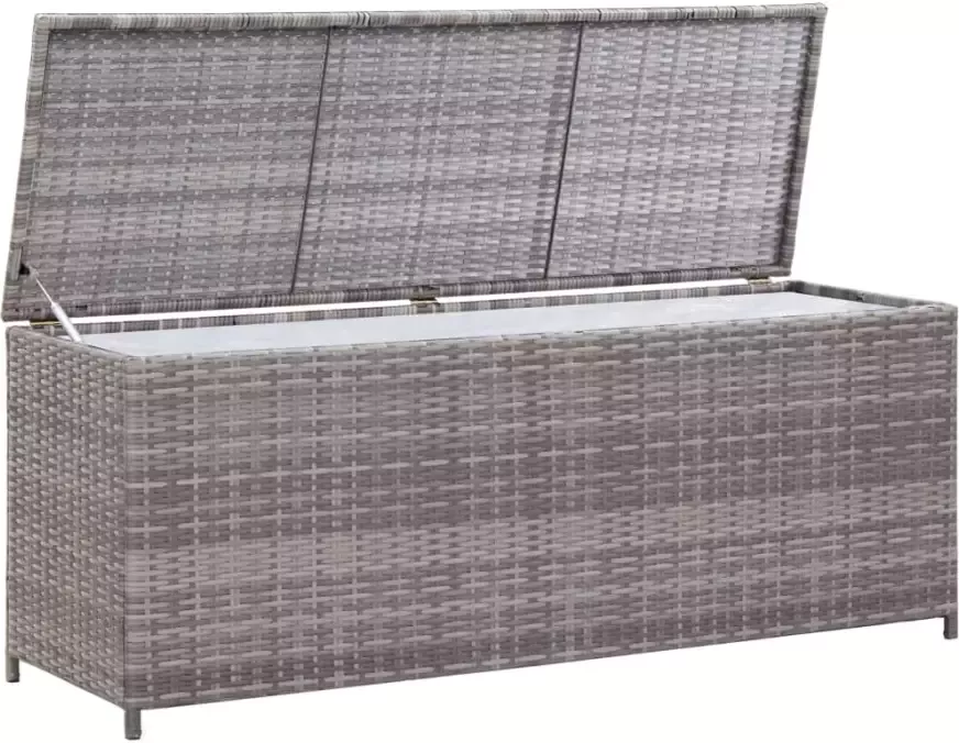 VIDAXL Tuinbox 120x50x60 cm poly rattan grijs