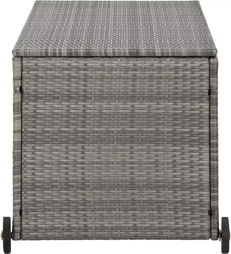 VIDAXL Tuinbox 120x65x61 cm poly rattan lichtgrijs