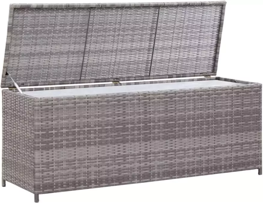 VIDAXL Tuinbox 150x50x60 cm poly rattan grijs