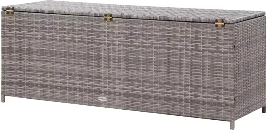 VIDAXL Tuinbox 150x50x60 cm poly rattan grijs - Foto 2