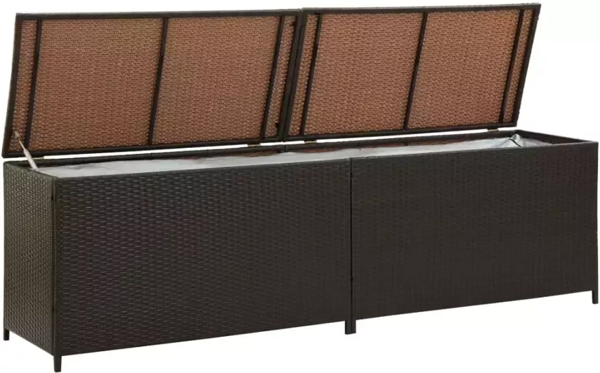 VIDAXL Tuinbox 200x50x60 cm poly rattan bruin - Foto 2