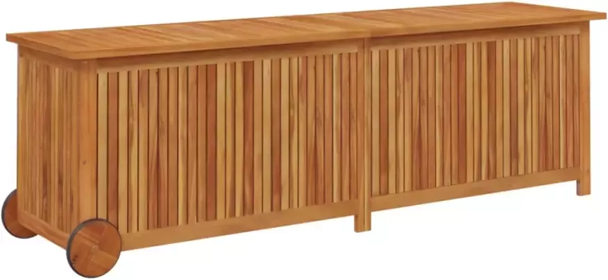 VIDAXL Tuinbox met wieltjes 150x50x58 cm massief acaciahout - Foto 2