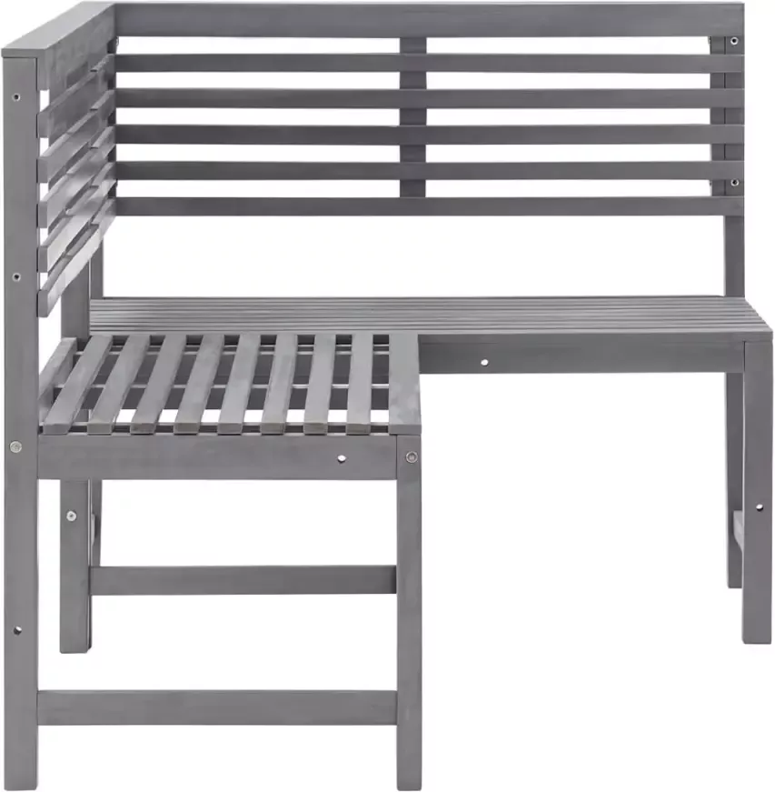 VidaXL Tuinhoekbank 140 cm massief acaciahout grijs