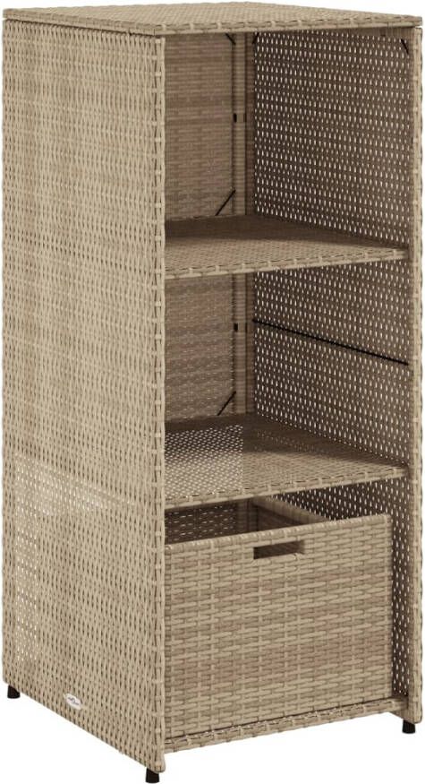 VIDAXL Tuinkast 50x55x115 cm poly rattan beige - Foto 2