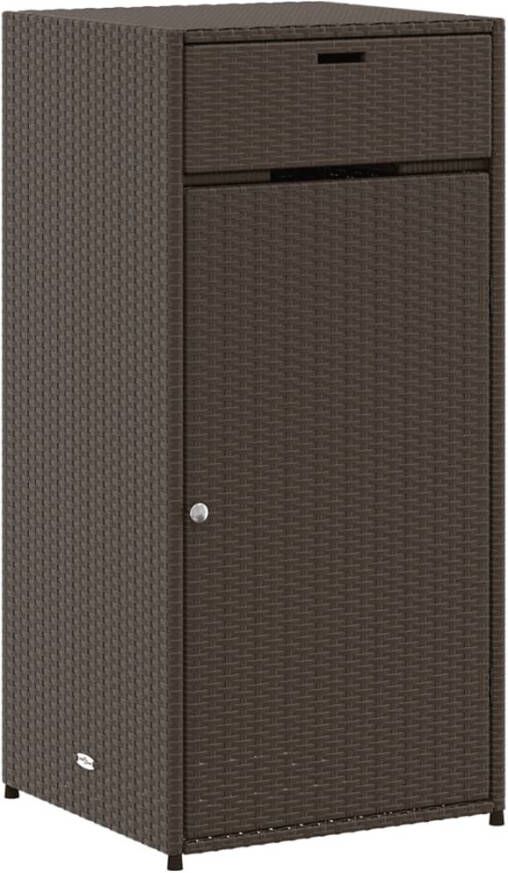 VIDAXL Tuinkast 55x55x111 cm poly rattan bruin - Foto 2