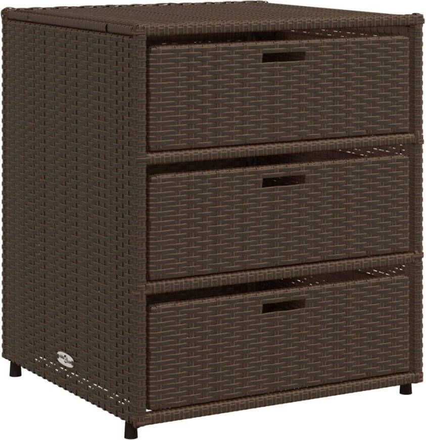 VIDAXL Tuinkast 55x59x69 cm poly rattan bruin - Foto 2