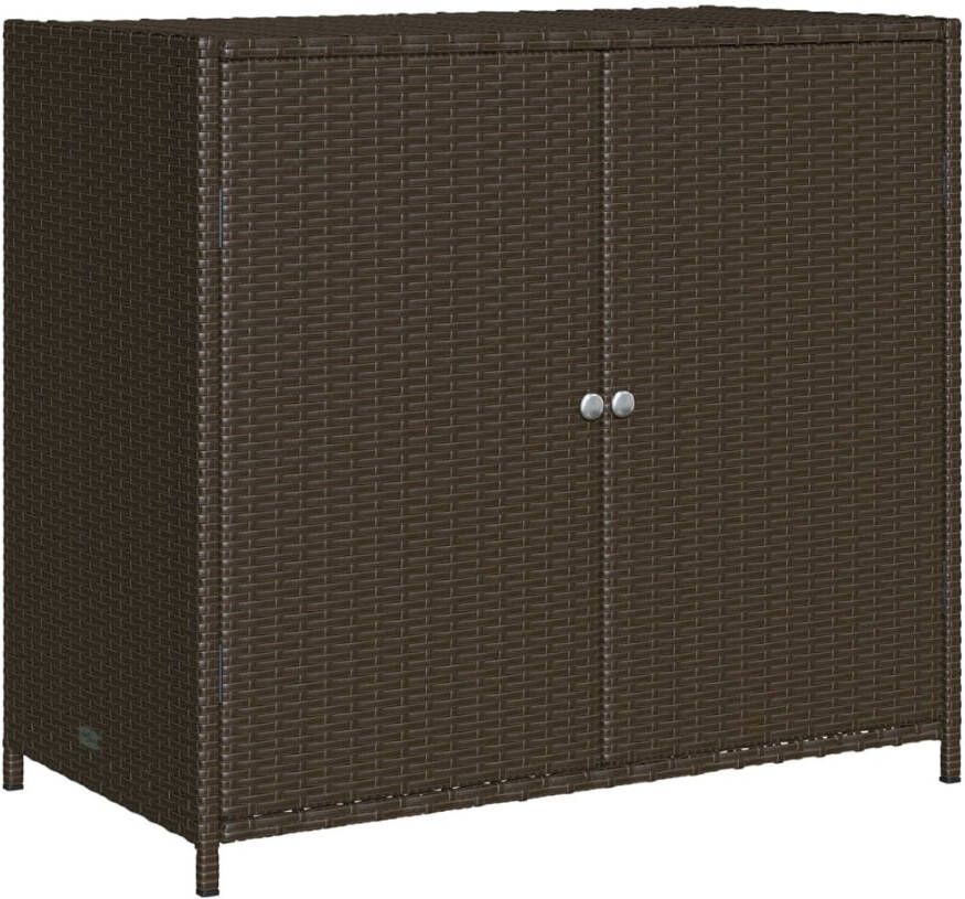 VIDAXL Tuinkast 83x45x76 cm poly rattan bruin - Foto 2