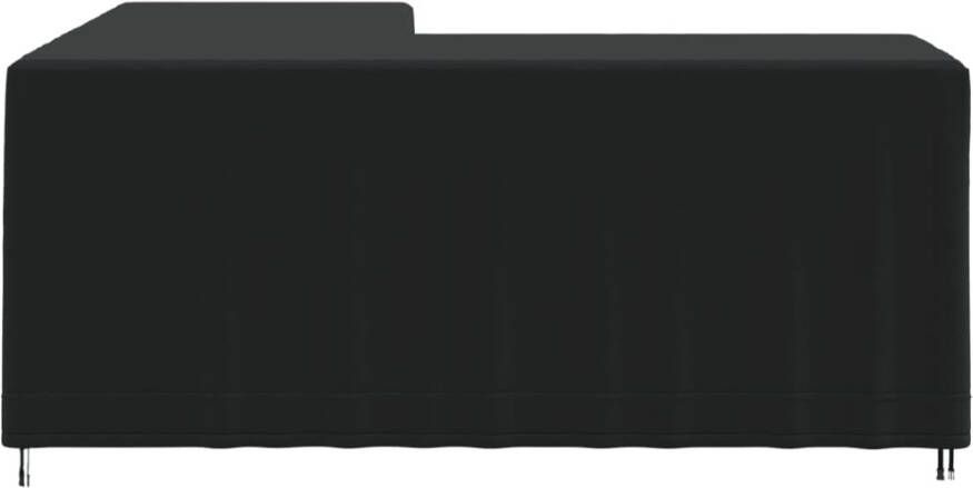 VIDAXL Tuinmeubelhoes L-vormig 420D 215x215x80 cm oxford zwart - Foto 2