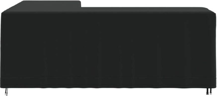 VIDAXL Tuinmeubelhoes L-vormig 420D 254x254x80 cm oxford zwart - Foto 2