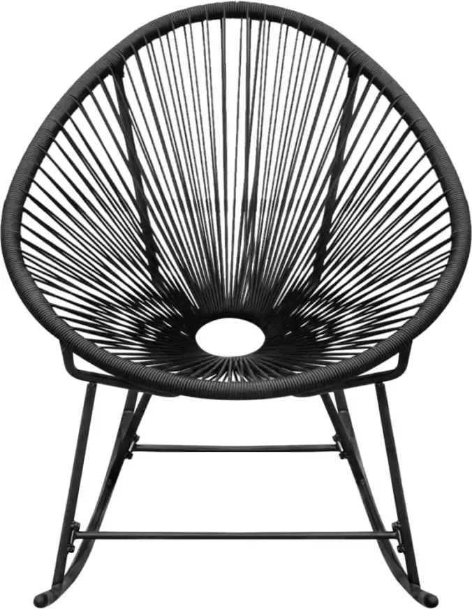 VIDAXL Tuinschommelstoel poly rattan zwart - Foto 4