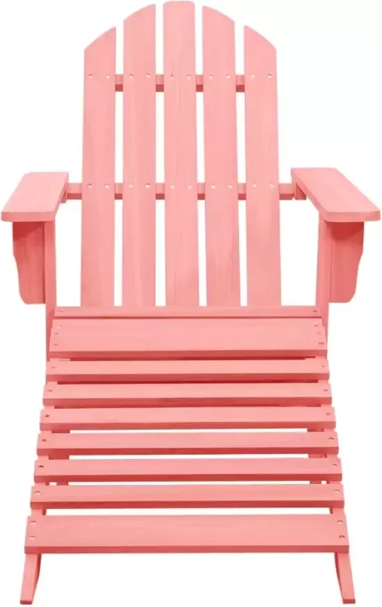 VIDAXL Tuinstoel Adirondack met voetenbank massief vurenhout roze - Foto 2