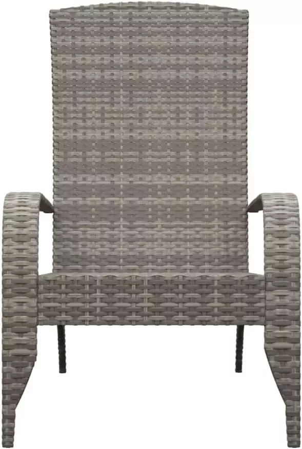 VIDAXL Tuinstoel Adirondack poly rattan grijs - Foto 3