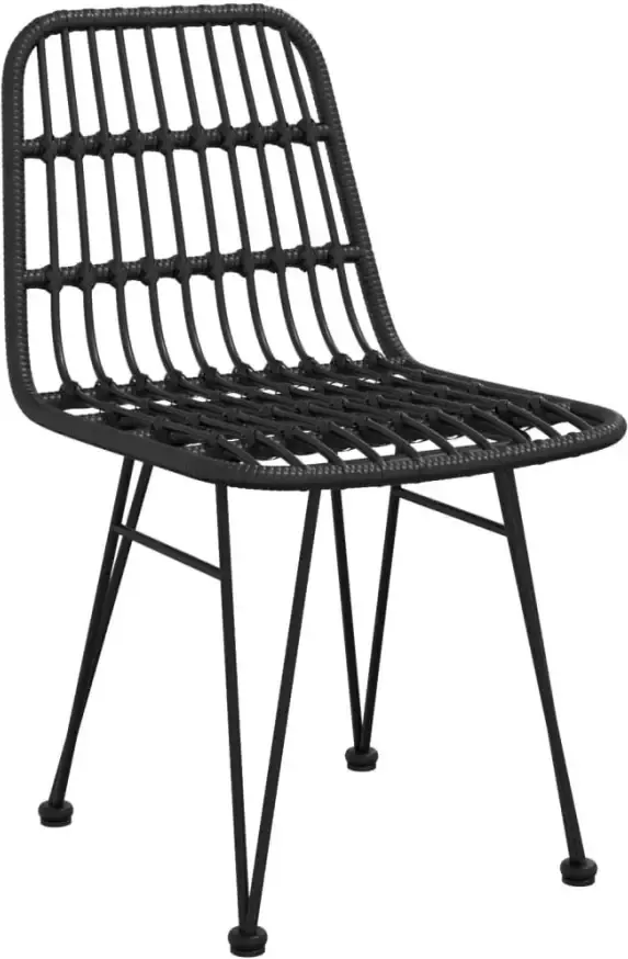 VIDAXL Tuinstoelen 2 st 48x62 84 cm PE rattan zwart - Foto 2