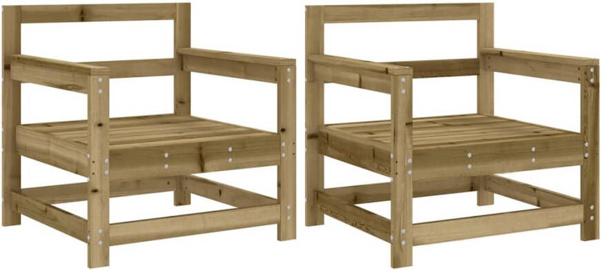 VIDAXL Tuinstoelen 2 st geïmpregneerd hout - Foto 3