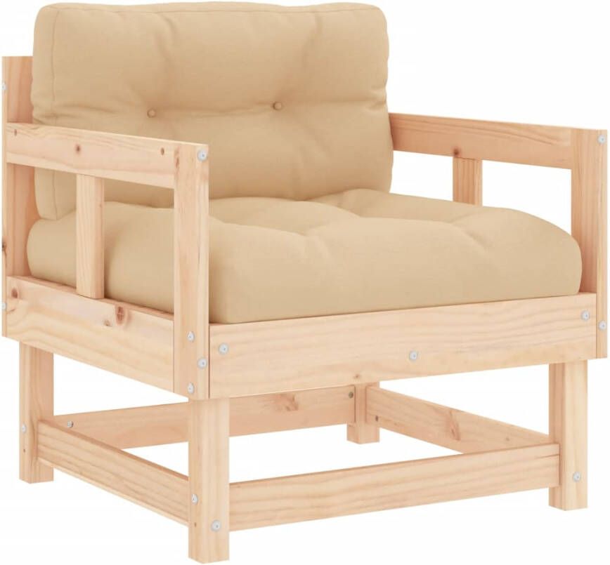 VIDAXL Tuinstoelen 2 st met kussens massief grenenhout - Foto 2