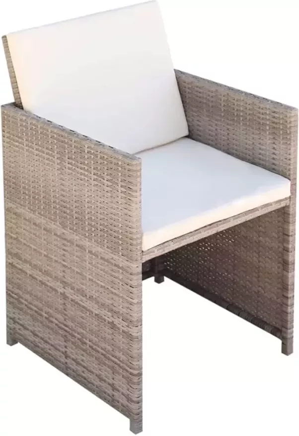 VidaXL -Tuinstoelen-2-st-met-kussens-poly-rattan-beige - Foto 4