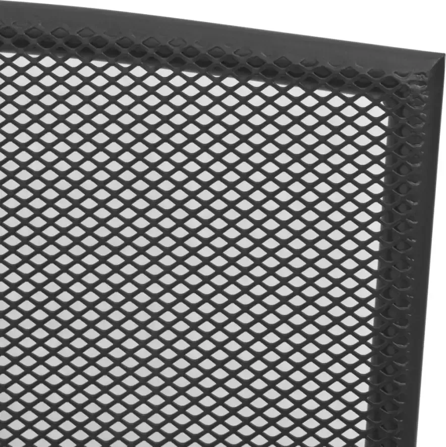 VIDAXL Tuinstoelen 4 st mesh ontwerp staal antraciet