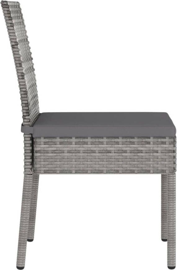 VIDAXL Tuinstoelen 4 st poly rattan grijs - Foto 3