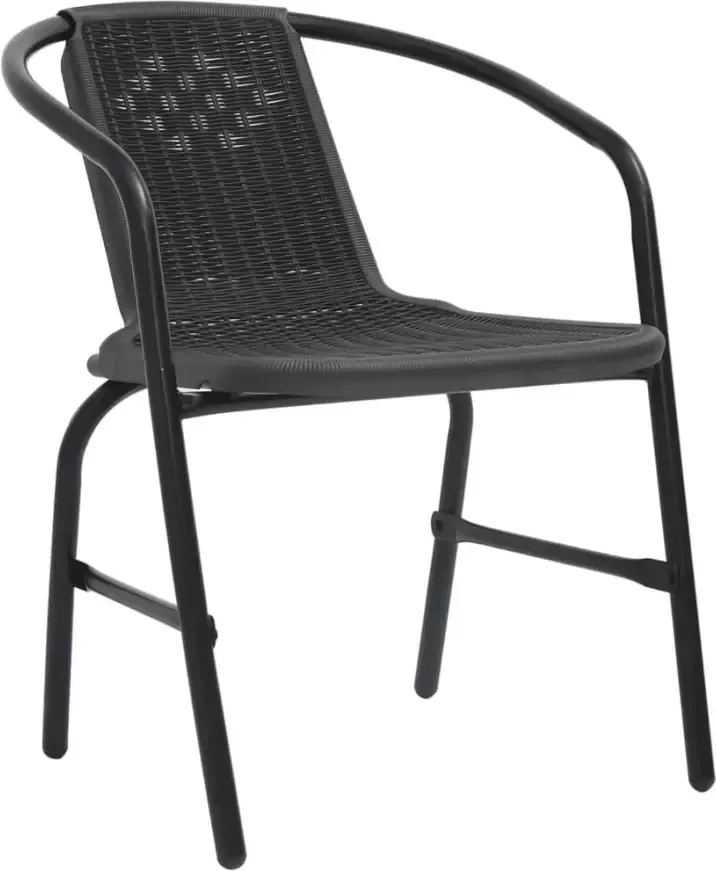 VIDAXL Tuinstoelen 6 st 110 kg kunststof rattan en staal