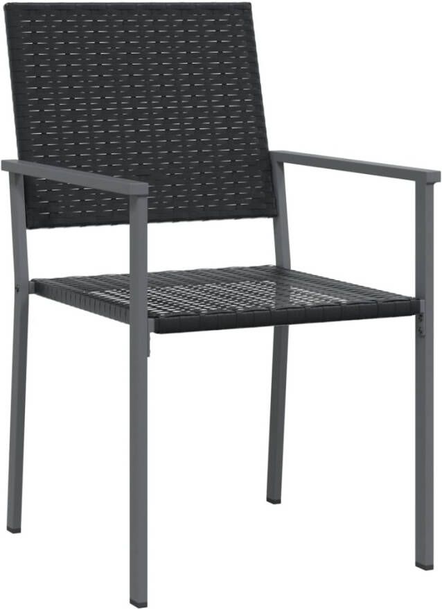 VIDAXL Tuinstoelen 6 st 54x62 5x89 cm poly rattan zwart - Foto 2