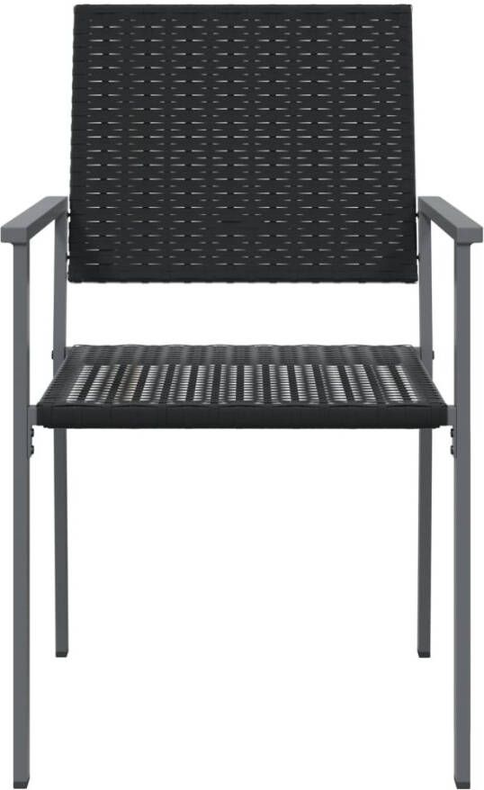 VIDAXL Tuinstoelen 6 st 54x62 5x89 cm poly rattan zwart - Foto 3