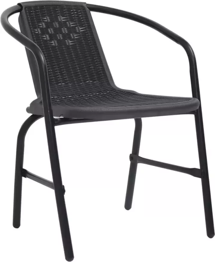 VidaXL Tuinstoelen 8 st 110 kg kunststof rattan en staal