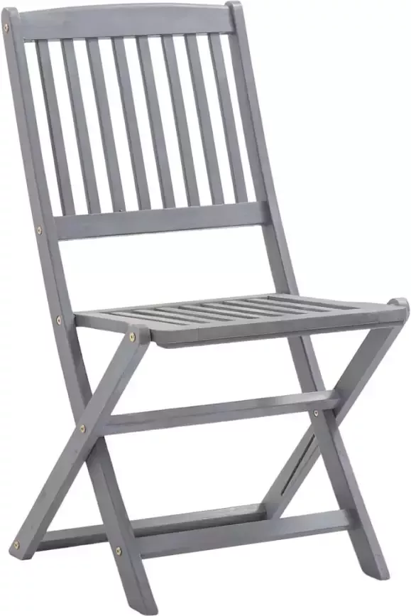 VidaXL Tuinstoelen 8 st inklapbaar met kussens massief acaciahout - Foto 1
