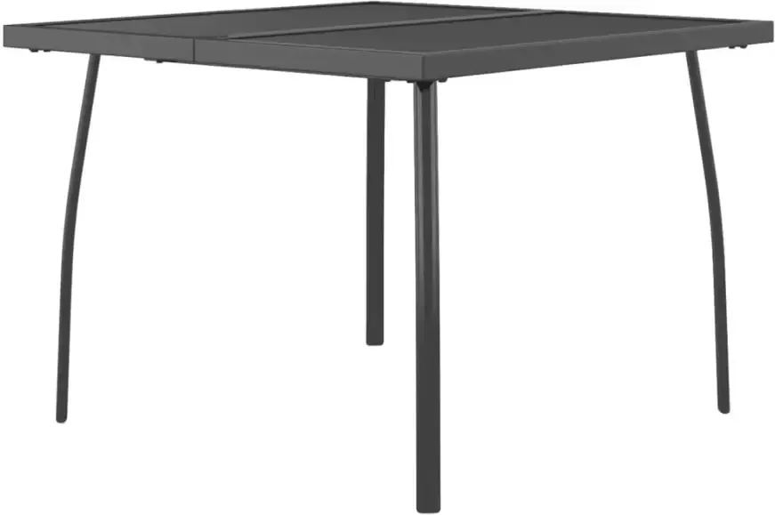 VIDAXL Tuintafel 100x100x72 cm staalgaas antracietkleurig - Foto 2