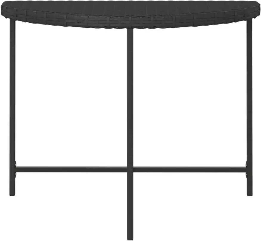 VIDAXL Tuintafel 100x50x75 cm poly rattan zwart - Foto 3