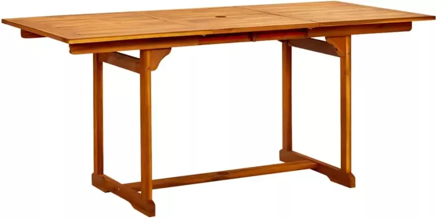 VIDAXL Tuintafel (120-170)x80x75 cm massief acaciahout - Foto 3