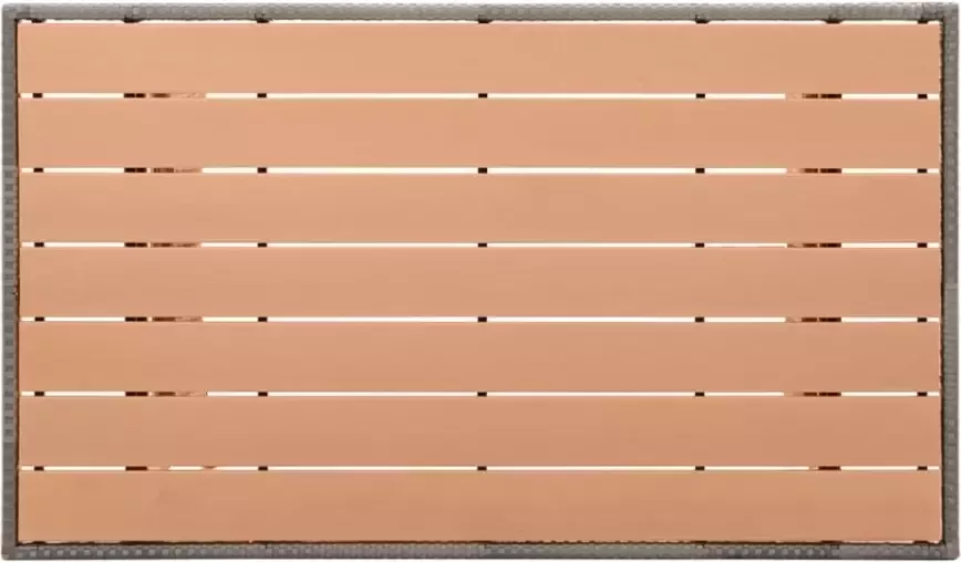 VIDAXL Tuintafel 120x70x66 cm poly rattan grijs - Foto 3