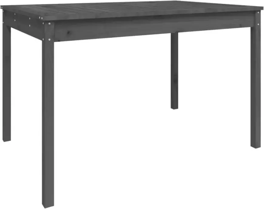 VIDAXL Tuintafel 121x82 5x76 cm massief grenenhout grijs - Foto 3