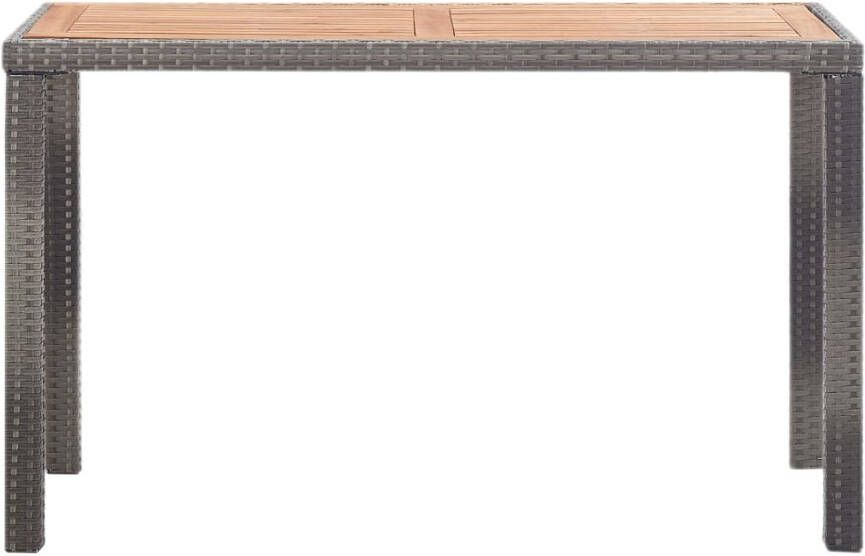 VIDAXL Tuintafel 123x60x74 cm massief acaciahout antraciet en bruin - Foto 2