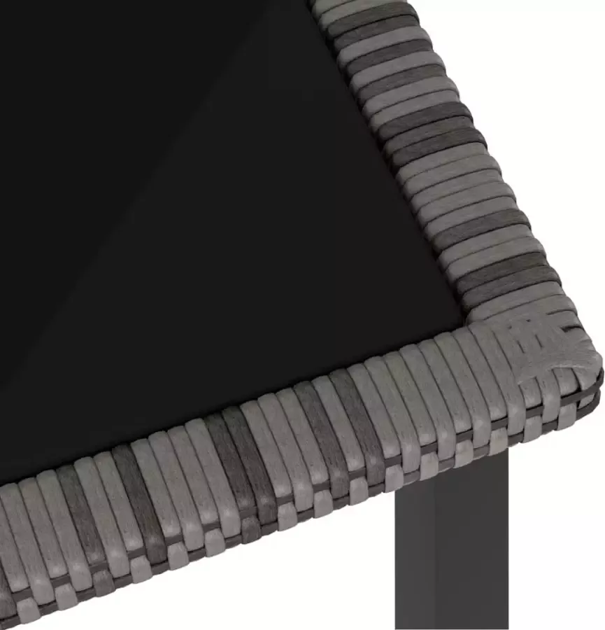VIDAXL Tuintafel 140x70x73 cm poly rattan grijs