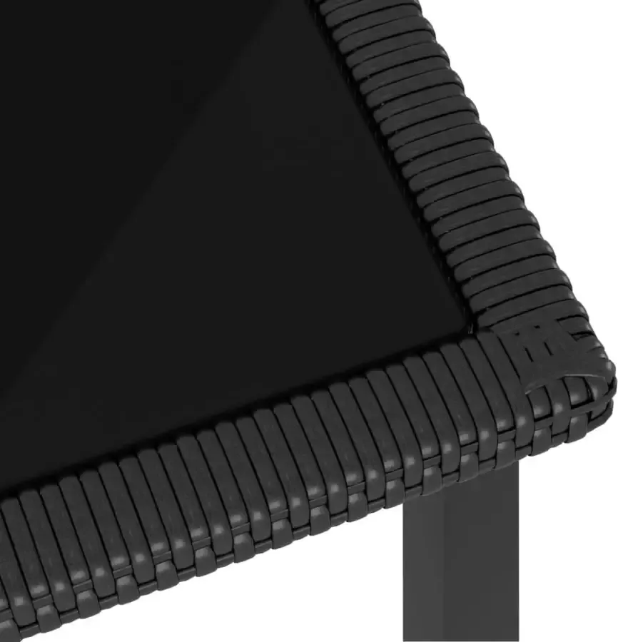 VIDAXL Tuintafel 140x70x73 cm poly rattan zwart