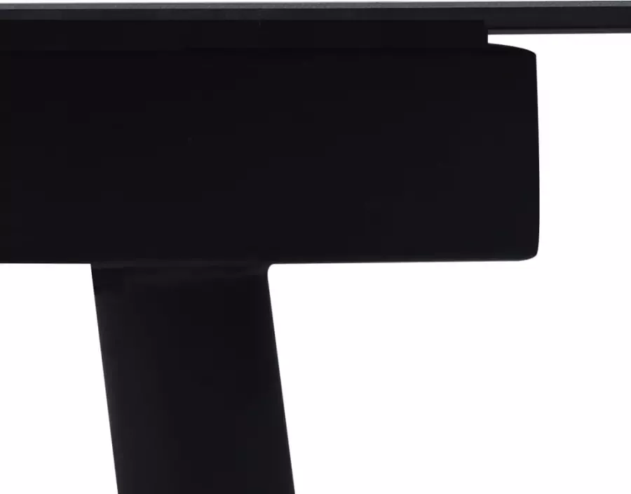 VIDAXL Tuintafel 150x80x74 cm staal en glas zwart