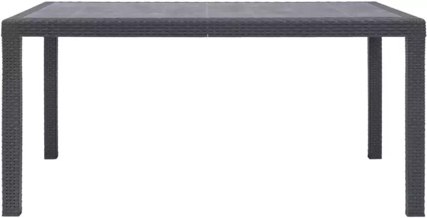 VIDAXL Tuintafel 150x90x72 cm rattan-look kunststof bruin - Foto 3