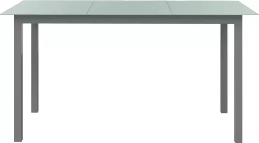 VIDAXL Tuintafel 150x90x74 cm aluminium en glas lichtgrijs - Foto 3