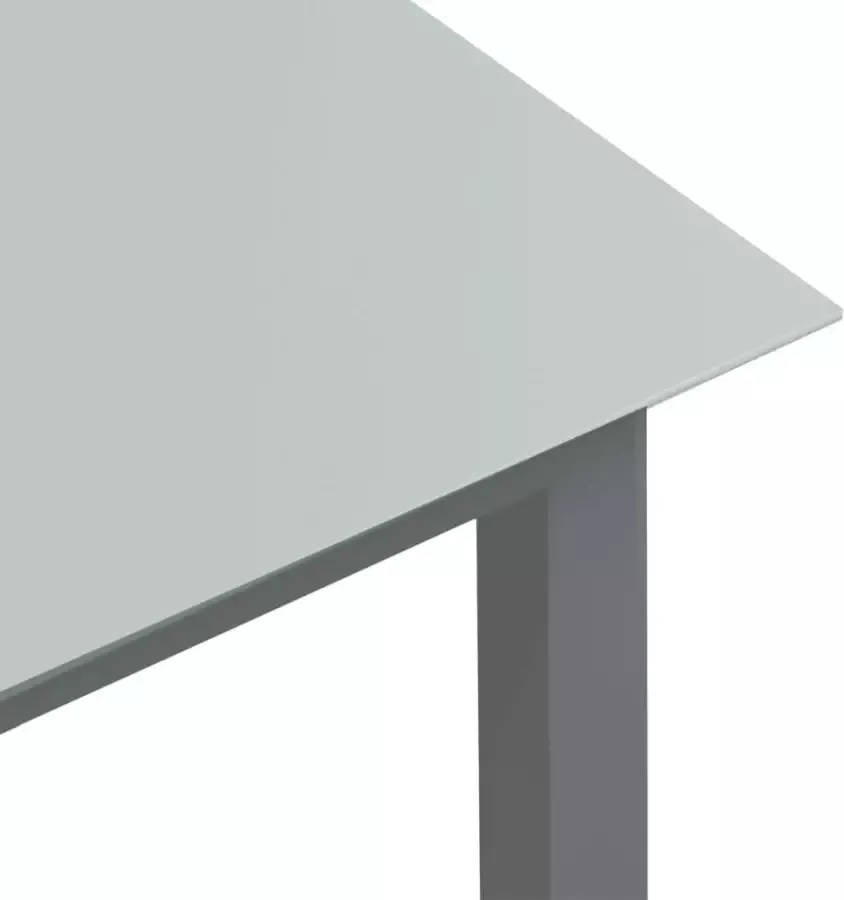 VIDAXL Tuintafel 150x90x74 cm aluminium en glas lichtgrijs