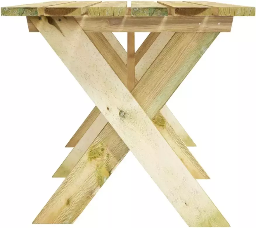 VIDAXL Tuintafel 160x73x70 cm geïmpregneerd grenenhout