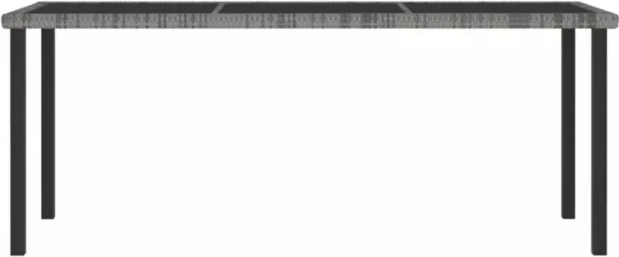 VIDAXL Tuintafel 180x70x73 cm poly rattan grijs - Foto 3
