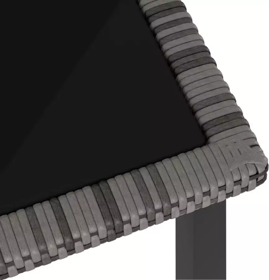 VIDAXL Tuintafel 180x70x73 cm poly rattan grijs
