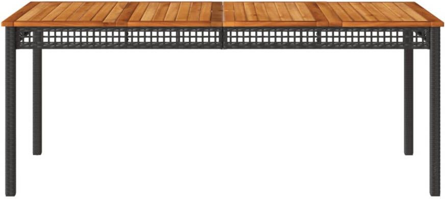 VIDAXL Tuintafel 180x90x75 cm poly rattan en acaciahout zwart - Foto 3