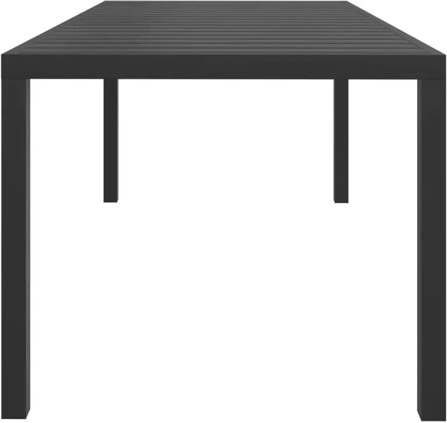 VIDAXL Tuintafel 185x90x74 cm aluminium en HKC zwart - Foto 2