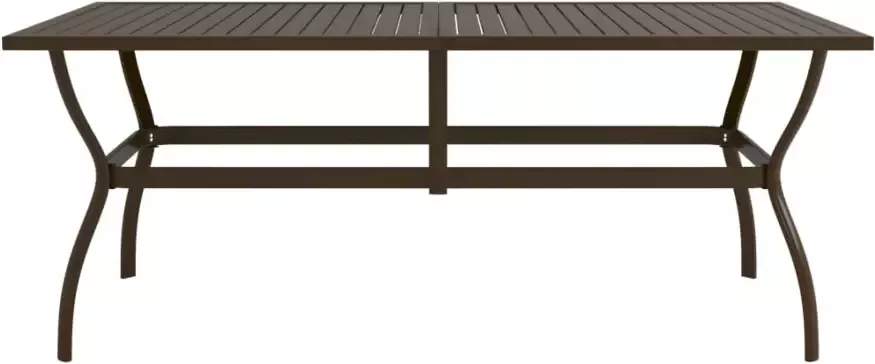 VIDAXL Tuintafel 190x80x72 cm staal bruin - Foto 3