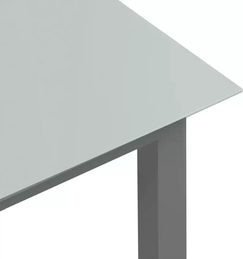 VIDAXL Tuintafel 190x90x74 cm aluminium en glas lichtgrijs