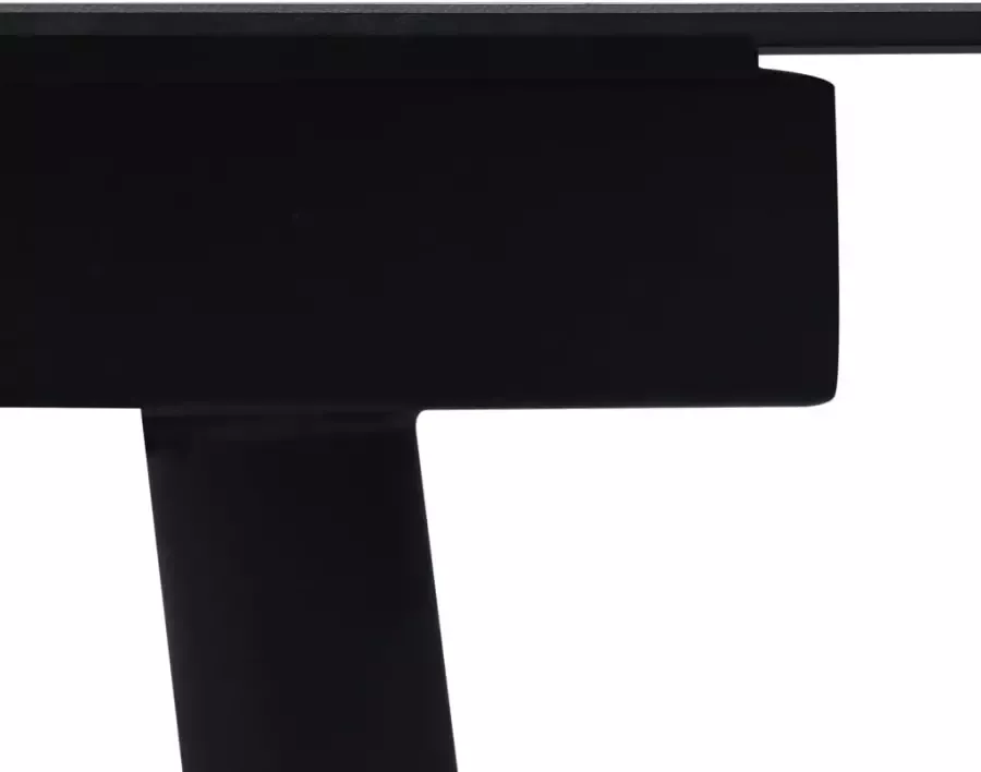 VIDAXL Tuintafel 190x90x74 cm staal en glas zwart - Foto 1