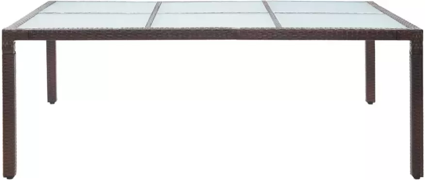 VIDAXL Tuintafel 200x150x74 cm poly rattan bruin - Foto 3